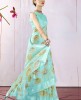 Fancy Georgette Printed Saree With blouse and swaroski stone work border